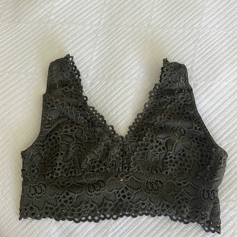 Altrd State Army Green Lace Bralette - never worn
